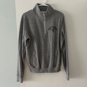 West Virginia Women’s Gray Quarter-Zip Sweater